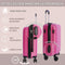DON ALGODON Maleta de Cabina 55x40x20 cm, apta para Ryanair, con 4 Ruedas 360º y Candado, Rosa