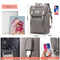 YAMTION Mochila para Portátil de 17", con Puerto USB, Unisex, para Universidad, Gris