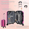 DON ALGODON Maleta de Cabina 55x40x20 cm, apta para Ryanair, con 4 Ruedas 360º y Candado, Rosa